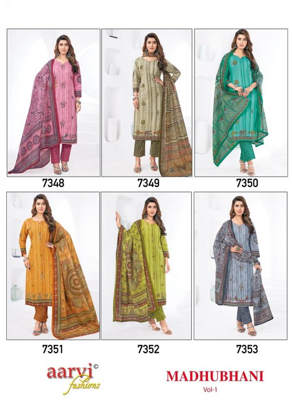 Aarvi Madhubhani Vol-1 – Kurti Pant With Dupatta